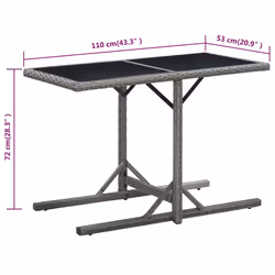 VidaXL 46455 table de jardin Anthracite - Vue supplémentaire 6