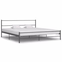 vidaXL Cadre de lit sans matelas gris métal 180x200 cm - 180 x 200 cm