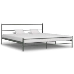 vidaXL Cadre de lit sans matelas gris métal 180x200 cm - 180 x 200 cm