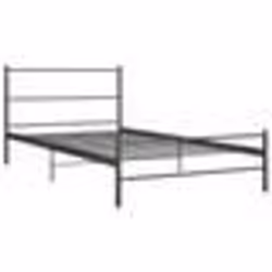 vidaXL Cadre de lit sans matelas gris métal 100x200 cm - 100 x 200 cm