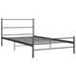 vidaXL Cadre de lit sans matelas gris métal 100x200 cm - 100 x 200 cm