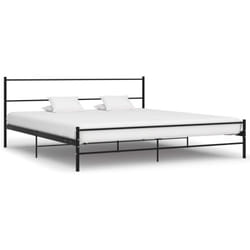 vidaXL Cadre de lit sans matelas noir métal 200x200 cm