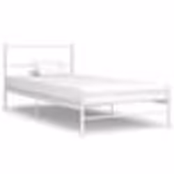 vidaXL Cadre de lit sans matelas blanc métal 100x200 cm - 100 x 200 cm