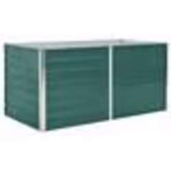 vidaXL Jardinière 160 x 80 x 77 cm Acier galvanisé Vert - TU