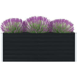 vidaXL Jardinière 160 x 80 x 45 cm Acier galvanisé Anthracite - TU