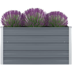 Vidaxl - Jardinière 100 x 100 x 45 cm Acier galvanisé Gris