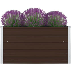 Jardinière 100 x 100 x 45 cm Acier galvanisé Marron