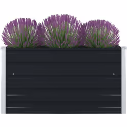 Description générale Cette jardinière carrée en acier galvanisé est extrêmement durable et élégamment conçue. Sa profondeur e ...