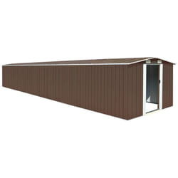 vidaXL Abri de jardin Marron 257x779x181 cm Acier galvanisé