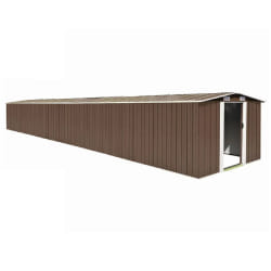 vidaXL Abri de jardin Marron 257x990x181 cm Acier galvanisé - TU