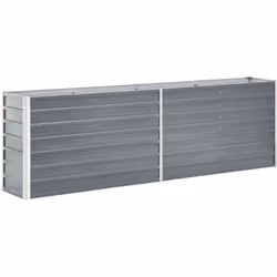 vidaXL Lit surélevé de jardin Acier galvanisé 240x40x77 cm Gris - TU
