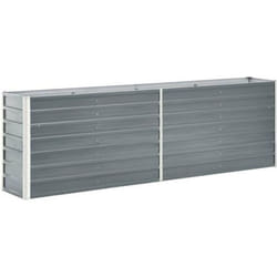vidaXL Lit surélevé de jardin Acier galvanisé 240x40x77 cm Gris - TU