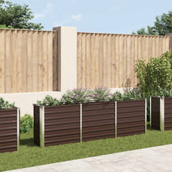 Vidaxl - Lit surélevé de jardin Acier galvanisé 240x40x77 cm Marron