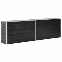 vidaXL Lit surélevé de jardin Acier galvanisé 240x40x77 cm Anthracite - TU