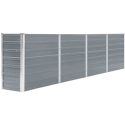 vidaXL Jardinière 320x40x77 cm Acier galvanisé Gris - TU