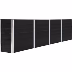 vidaXL Jardinière 320x40x77 cm Acier galvanisé Anthracite - TU