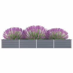 vidaXL Lit surélevé de jardin Acier galvanisé 320x40x45 cm Gris - TU