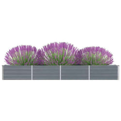 vidaXL Lit surélevé de jardin Acier galvanisé 320x40x45 cm Gris - TU