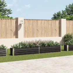vidaXL Lit surélevé de jardin - Anthracite 320x40x45 cm