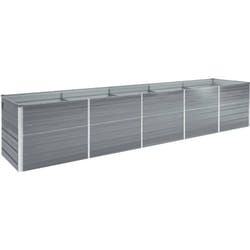 Vidaxl - Lit surélevé de jardin Acier galvanisé 400x80x45 cm Gris