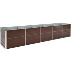 Vidaxl - Lit surélevé de jardin Acier galvanisé 400x80x45 cm Marron