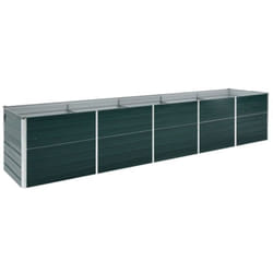 Vidaxl - Lit surélevé de jardin Acier galvanisé 400x80x77 cm Vert