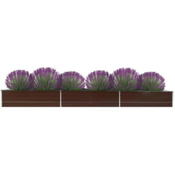 Vidaxl - Lit surélevé de jardin Acier galvanisé 480x80x45 cm Marron