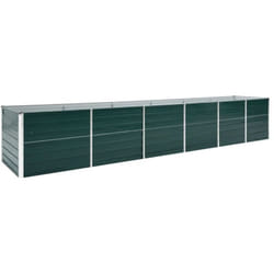 Vidaxl - Lit surélevé de jardin Acier galvanisé 480x80x77 cm Vert