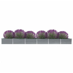 Lit surélevé de jardin Acier galvanisé 600x80x45 cm Gris vidaXL