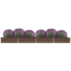 Vidaxl - Lit surélevé de jardin Acier galvanisé 600x80x45 cm Marron