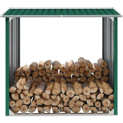 Vidaxl - Abri de stockage de bois Acier galvanisé 172x91x154 cm Vert