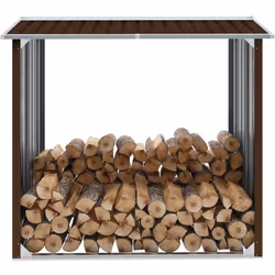 Cet abri de stockage de bois est une excellente solution de stockage pour le bois de chauffage. Sa construction est stable av ...