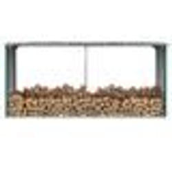 vidaXL Abri de stockage de bois Acier galvanisé 330x92x153 cm Vert