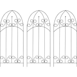 vidaXL Supports pour plantes grimpantes 3 pcs Noir 40x100 cm Fer