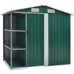 Abri de jardin avec étagère Vert 205x130x183 cm Fer