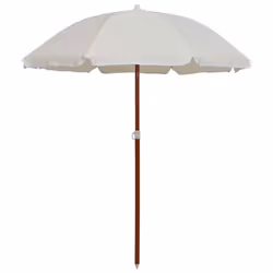 vidaXL Parasol de jardin avec mât en acier 180 cm Sable - TU