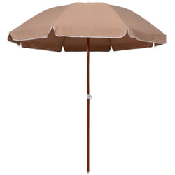 vidaXL Parasol de jardin avec mât en acier 240 cm taupe - TU