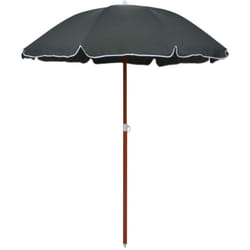 vidaXL Parasol de jardin avec mât en acier 180 cm anthracite