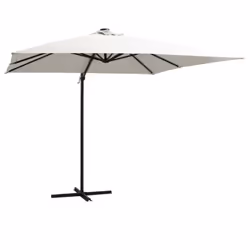 Cet élégant parasol suspendu avec lumières LED est parfait pour créer de l'ombre et vous protéger des rayons UV nocifs. Fabri ...
