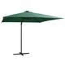 vidaXL Parasol de jardin en porte-à-faux lumières LED et mât en acier - TU