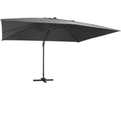 Parasol de jardin en porte-à-faux lumières led mât en aluminium - Vidaxl