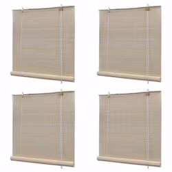 vidaXL Stores à rouleau Bambou naturel 4 pcs 120x160 cm - TU