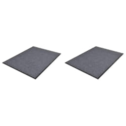 vidaXL Paillassons 2 pcs PVC Gris 90x60 cm - TU