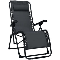 Chaise pliable de terrasse Noir Textilène - Vidaxl