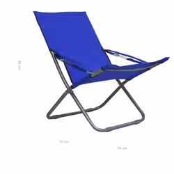 VidaXL 47902 chaise d'extérieur Terrace Tissu, Oxford, Acier Bleu - Vue supplémentaire 8
