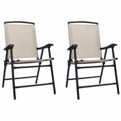 VidaXL 47924, Terrace, Acier, Textile, Crème, 620 mm, 590 mm, 930 mm