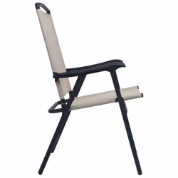 VidaXL 47924 chaise d'extérieur Terrace Acier, Textile Crème - Vue supplémentaire 4