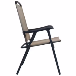 VidaXL 47925 chaise d'extérieur Terrace Acier, Textile Taupe - Vue supplémentaire 4