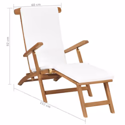 VidaXL 47408 chaise d'extérieur Terrace Siège rembourré Teck - Vue supplémentaire 8