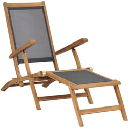 VidaXL 47410 chaise d'extérieur Terrace Siège rembourré Teck Noir